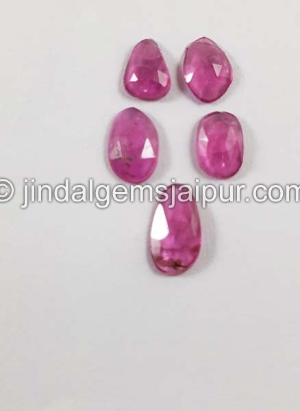 Rubellite Rose Cut Slices